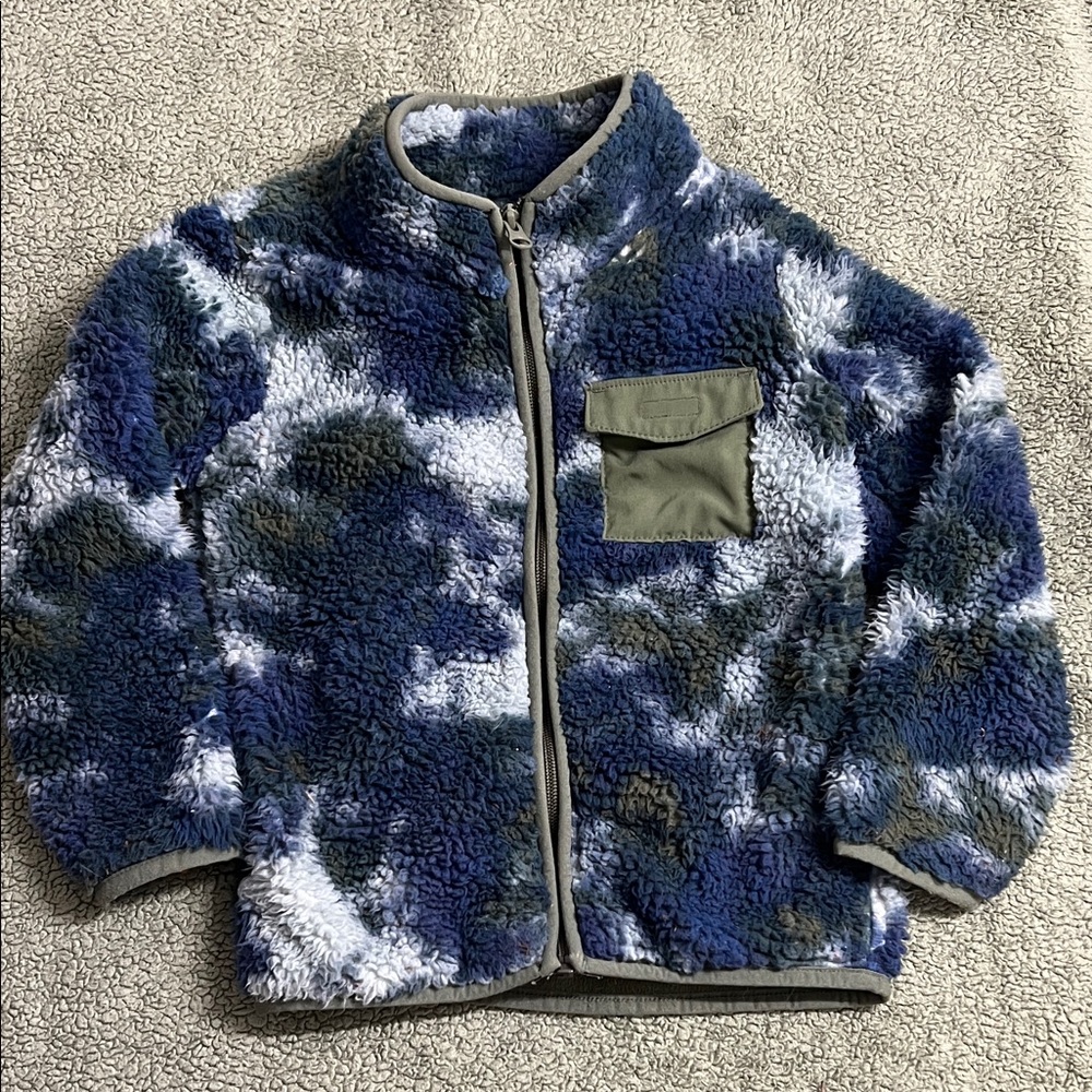 OshKosh B'gosh Green and Blue Fleece Vest